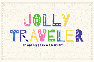 فونت انگلیسی فونت رنگی Jolly Traveler