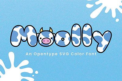 فونت انگلیسی فونت رنگی Moolly