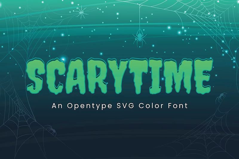 فونت انگلیسی فونت رنگی Scarytime