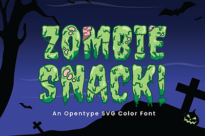 فونت انگلیسی فونت رنگی Zombie Snack 