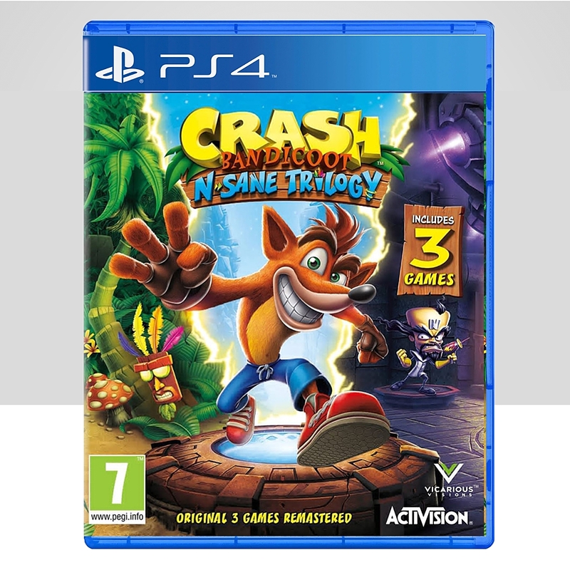 دیسک بازی Crash Bandicoot N Same Trilogy کارکرده PS4