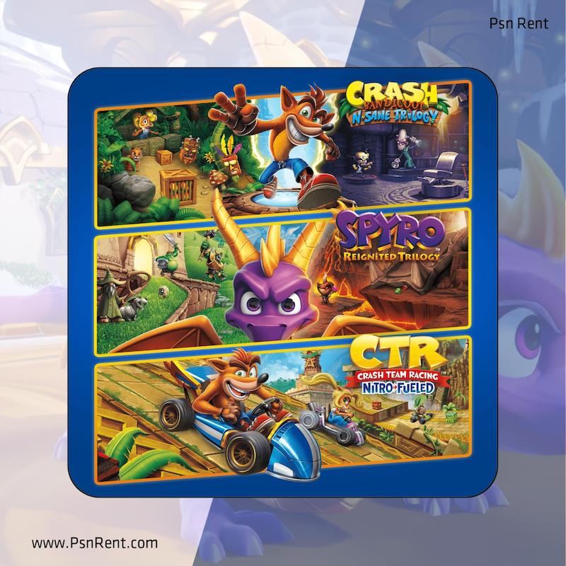 خرید و اجاره بازی Crash Spyro Triple Play Bundle / باندل کراش و اسپایرو برای PS5 و PS4 / پی اس فایو و پی اس فور