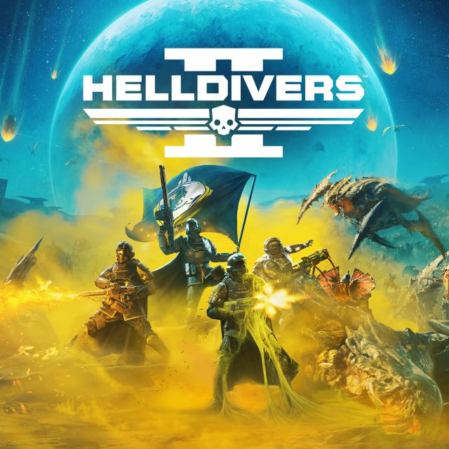 تصویر بازی Helldivers 2، مبارزات اکشن گروهی، نبرد با بیگانگان، گرافیک نسل جدید، صحنه‌های جذاب شوتر سوم شخص.