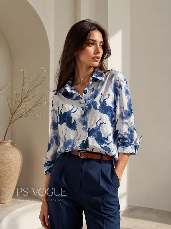 شومیز زنانه طرح اسب – کالکشن خاص PS VOGUE