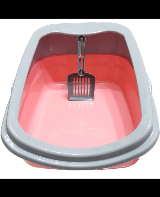 ظرف خاک گربه مدل مشا لبه دار به همراه بیلچه