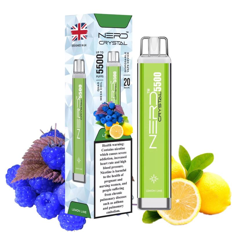 یکبار مصرف تمشک آبی لیمو 5500 پک نرد نیکوتین 20 | Nerd 5500