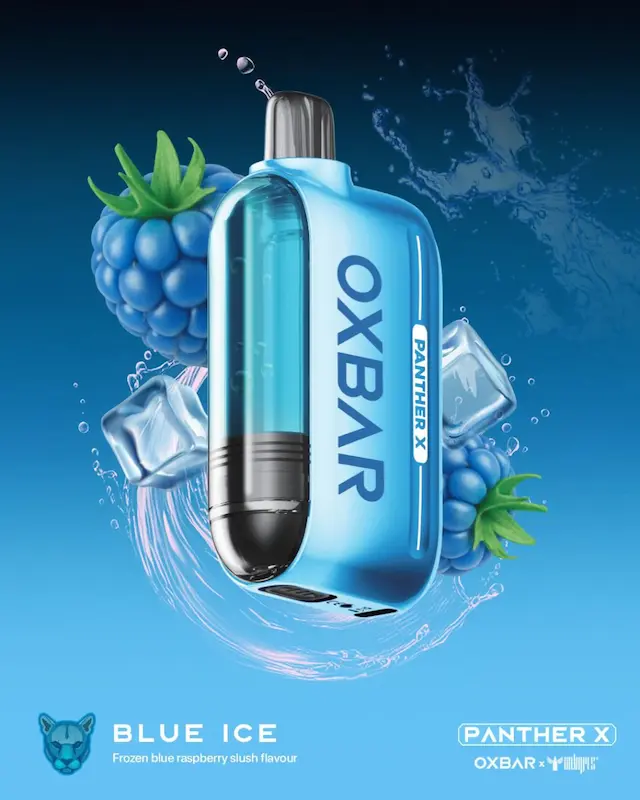یکبار مصرف تمشک آبنبات یخ 50000 پک دکترویپ و اکسبار نیکوتین 20 | خرید DRVape X Oxbar Panther X 50000 Puff 20mg