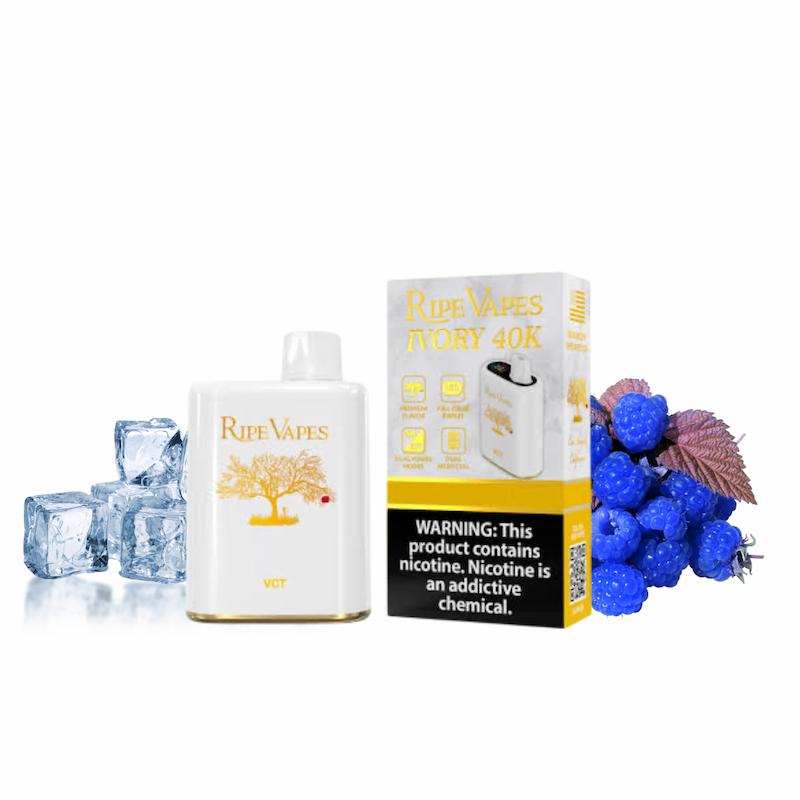 پاد یکبار مصرف 40000 پاف رایپ ویپ نیکوتین 20 | Ripe Vape 40000 Puffs Disposable 20mg تمشک آبی یخ