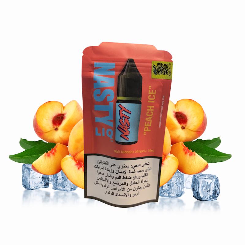 سالت 10 میل برند نستی نیکوتین 20 | Nasty Salt 10ml 20mg هلو یخ