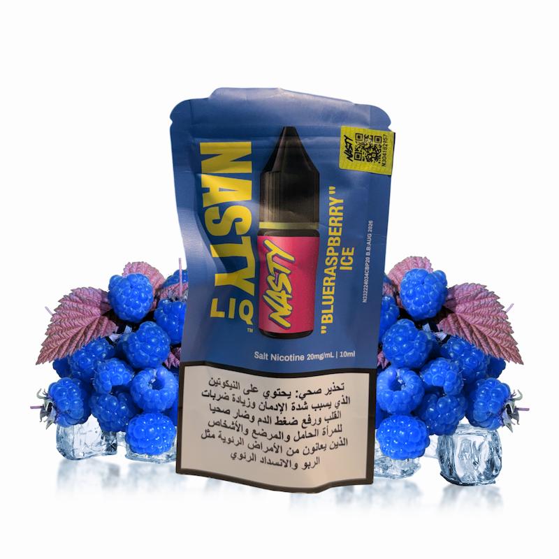 سالت 10 میل برند نستی نیکوتین 20 | Nasty Salt 10ml 20mg تمشک آبی یخ