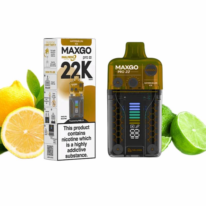پاد یکبار مصرف 22000 پاف مکس گو نیکوتین 18 | MAXGO 22K Disposable Vape لیمو پاستیل