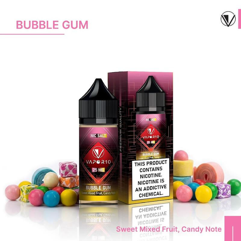 سالت 30 میل ویپرتن Vapor10 نیکوتین 25 آدامس بادکنکی
