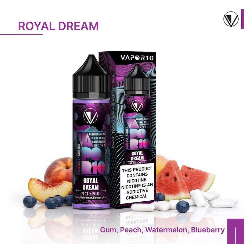 جویس 60 میل ویپرتن Vapor10 نیکوتین 3 هندوانه هلو بلوبری آدامس (رویال دریم)