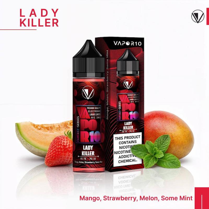 جویس 60 میل ویپرتن Vapor10 نیکوتین 3 انبه توتفرنگی ملون نعنا (لیدی کیلر)