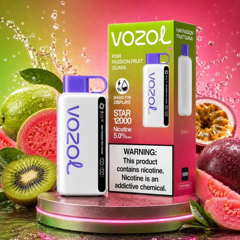 پاد یکبار مصرف 12000 پاف وزول استار | Vozol Star 12000 Puffs کیوی پشن فروت گوآوا