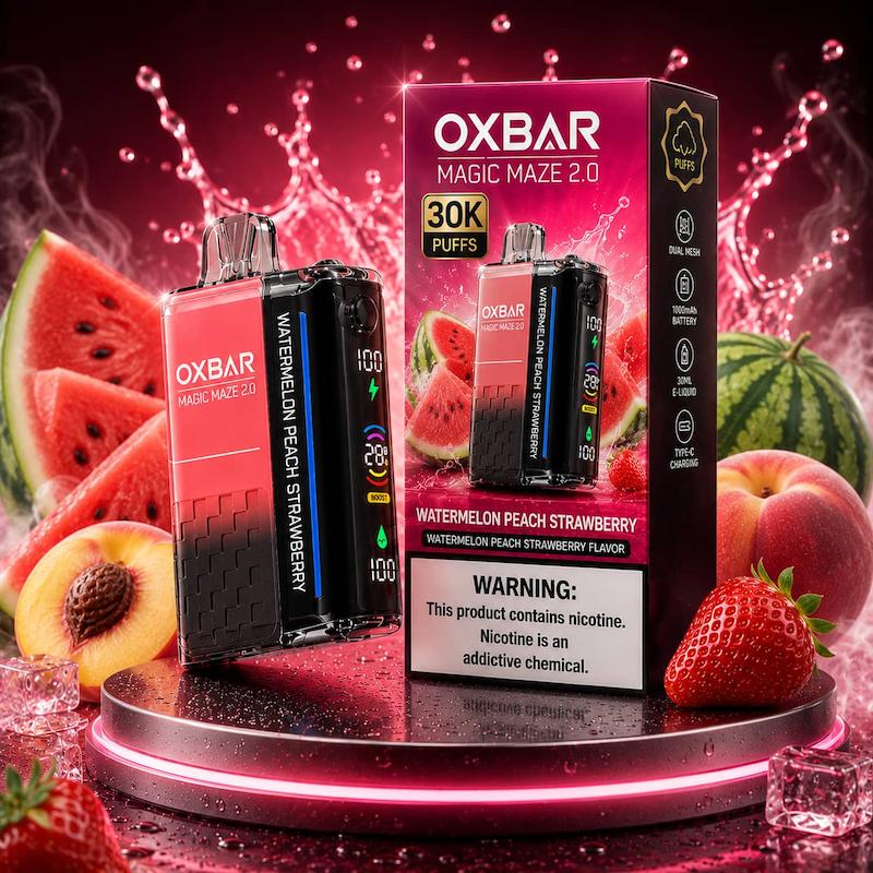 پاد یکبار مصرف 30000 پاف اکسبار مجیک میز 2 | OXBAR Magic Maze 2.0 30000 Puffs هلو هندوانه توتفرنگی