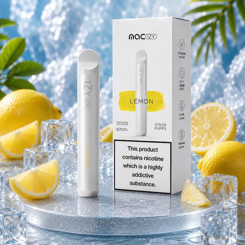 پاد یکبار مصرف 1500 پک مک آیزی نیکوتین 20 | MAC IZY 1500 Puffs Disposable 20mg لیمو یخ