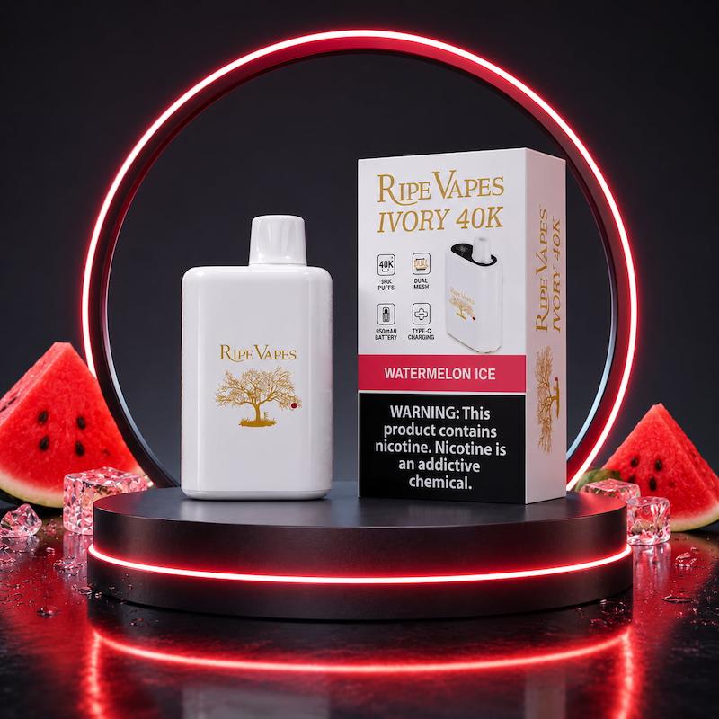 پاد یکبار مصرف 40000 پاف رایپ ویپ نیکوتین 20 | Ripe Vape 40000 Puffs Disposable 20mg هندوانه یخ
