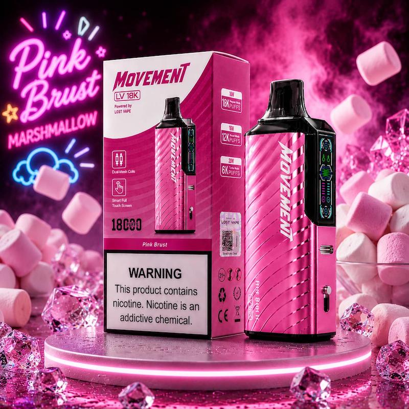 پاد یکبار مصرف 18000 پک لاست ویپ موومنت | Lost Vape Movement 18000 Puffs 50mg مارشملو