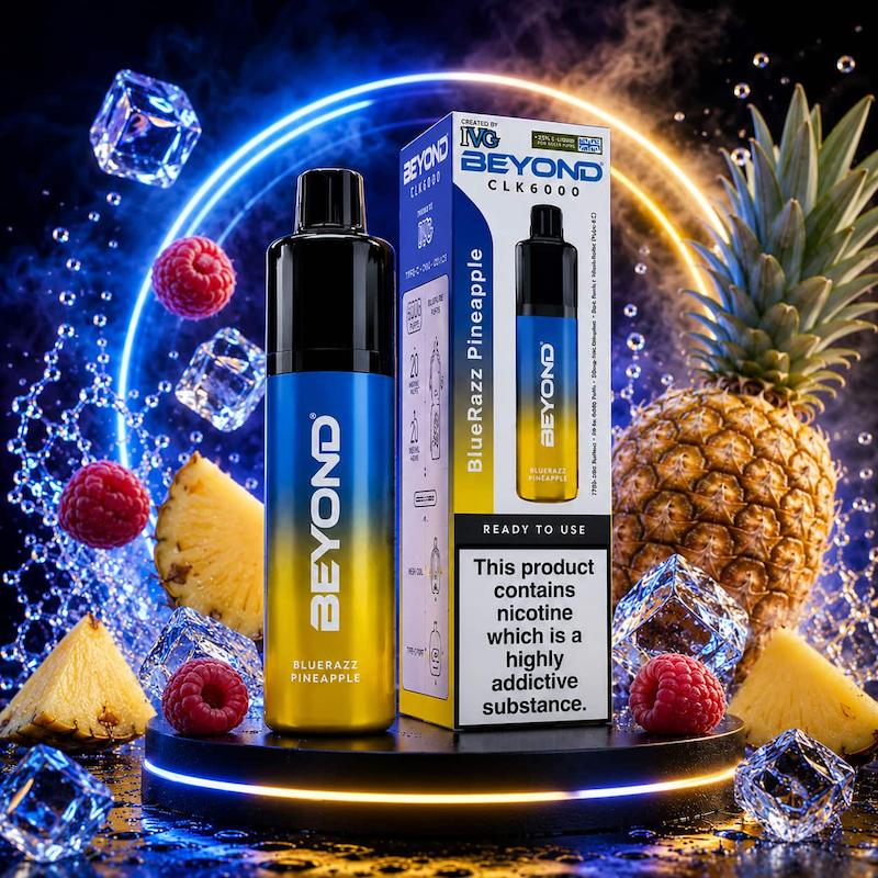 پاد یکبار مصرف 6000 پک IVG Beyond CLK6000 نیکوتین 20 | IVG Beyond CLK6000 Disposable 20mg آناناس تمشک
