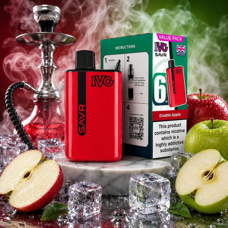 پاد یکبار مصرف 3000 پک IVG SAVR نیکوتین 20 | IVG Savr 3000 Puffs دوسیب