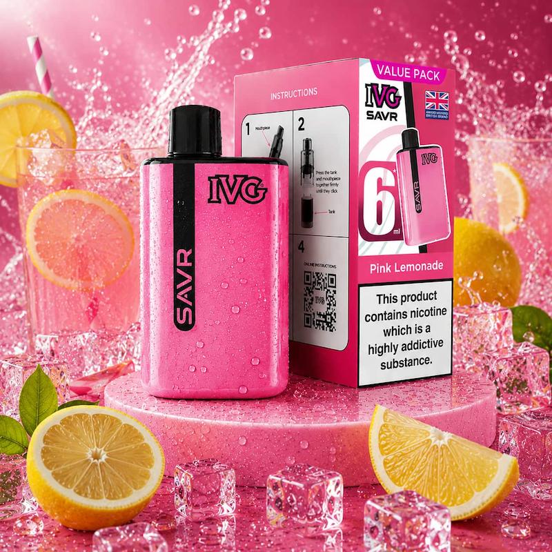 پاد یکبار مصرف 3000 پک IVG SAVR نیکوتین 20 | IVG Savr 3000 Puffs لیموناد