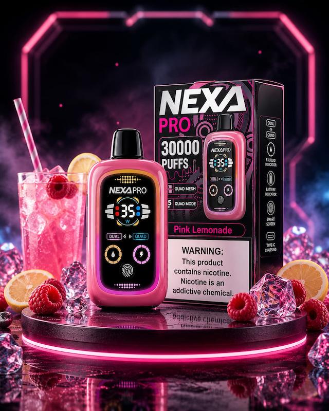 یکبار مصرف ۳۰،۰۰۰ پاف Nexa | Nexa Disposable 30000 Puff پینک لیموناد ( تمشک ، لیمو )