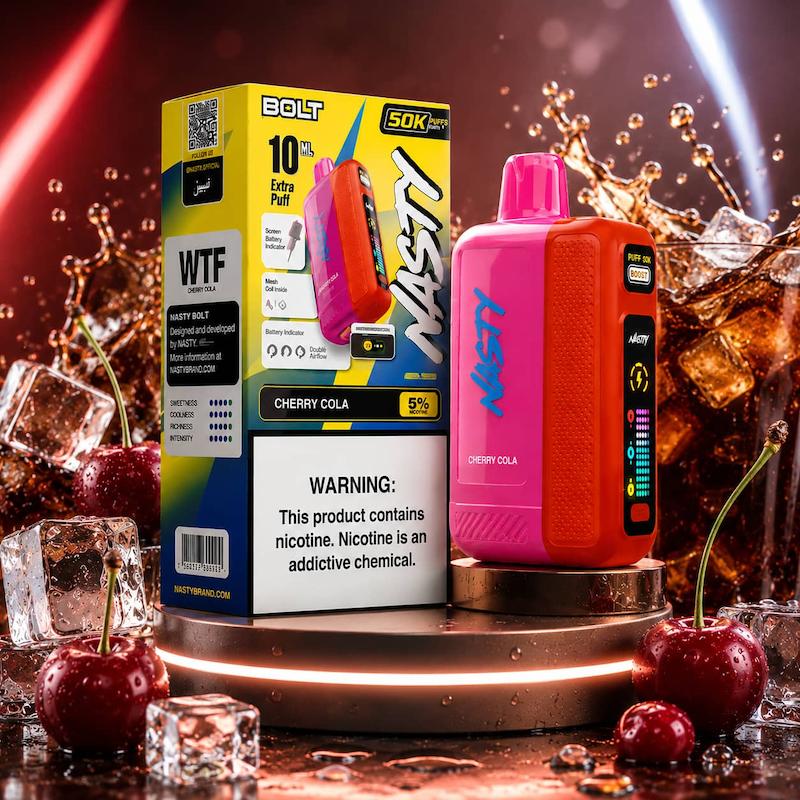 یکبار مصرف 50 هزار پاف نستی Bolt Hyper Puff | Nasty Bolt نوشابه گیلاس