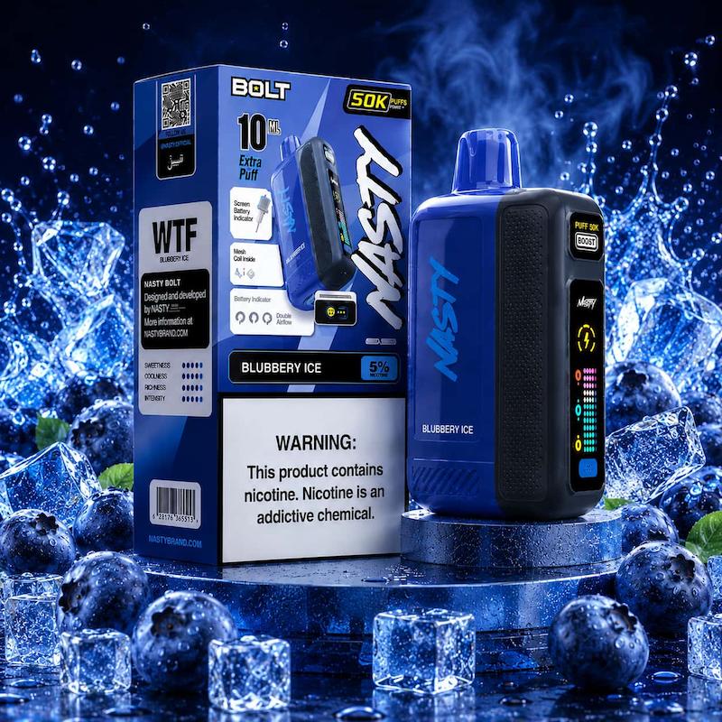 یکبار مصرف 50 هزار پاف نستی Bolt Hyper Puff | Nasty Bolt بلوبری یخ