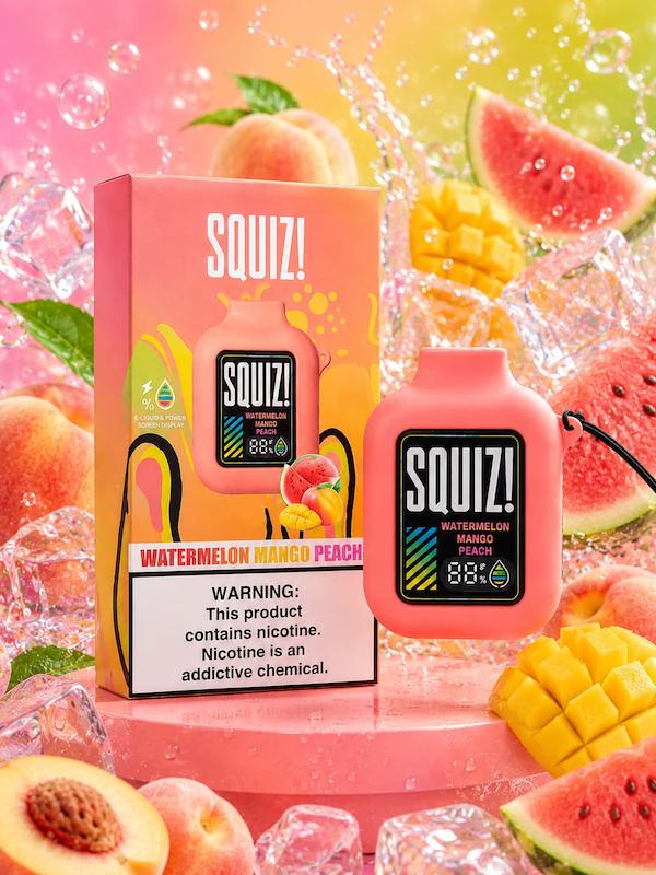 پاد یکبارمصرف اسکوئیز 25000 پاف طعم انبه هلو هندونه | Squiz 25000