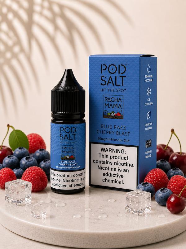 سالت پادسالت بلوبری تمشک گیلاس نیکوتین 25 | Blue Razz Cherry Blast