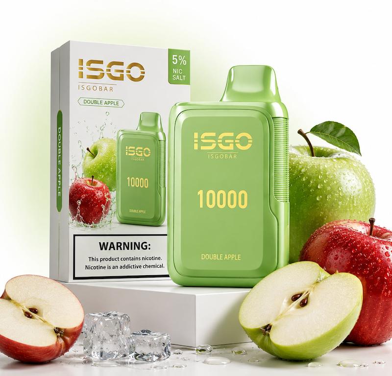 پاد یکبارمصرف ایزگو 10000 طعم دوسیب قلیونی | ISGO 10000