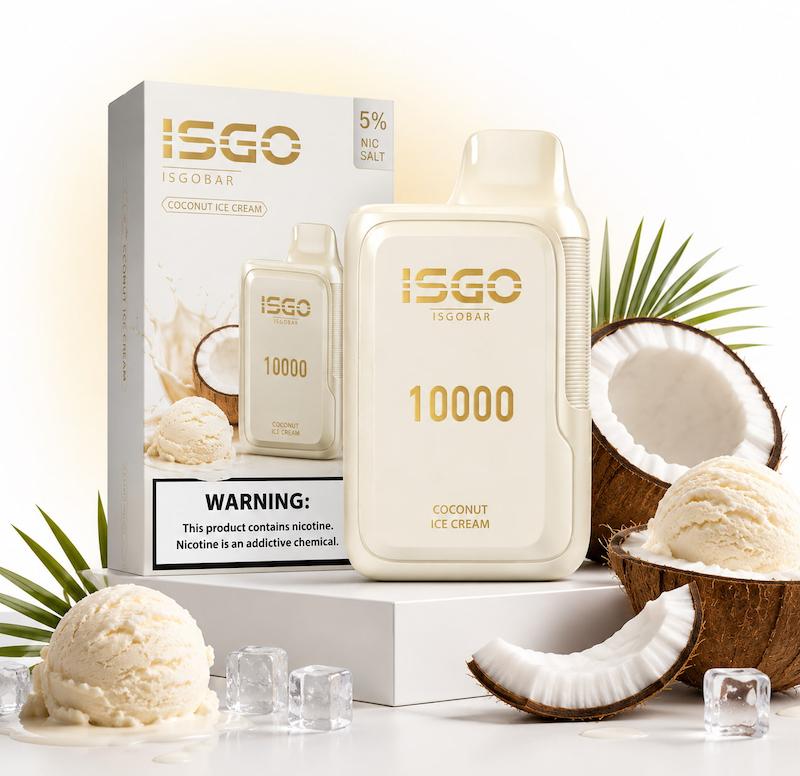پاد یکبارمصرف ایزگو 10000 طعم نارگیل بستنی | ISGO 10000