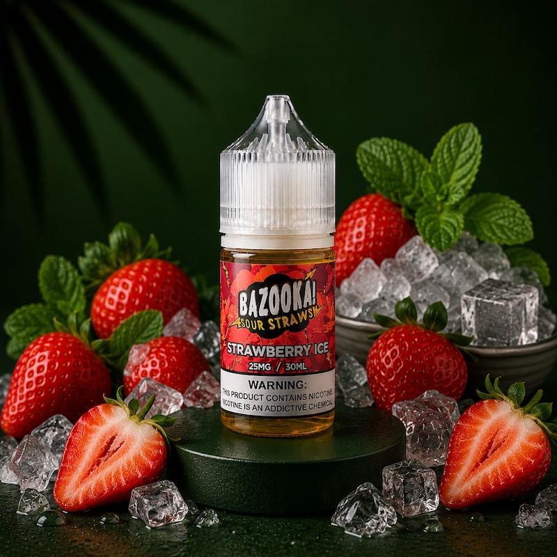 سالت نیکوتین بازوکا | Bazooka Nicotine Salt توتفرنگی پاستیل یخ