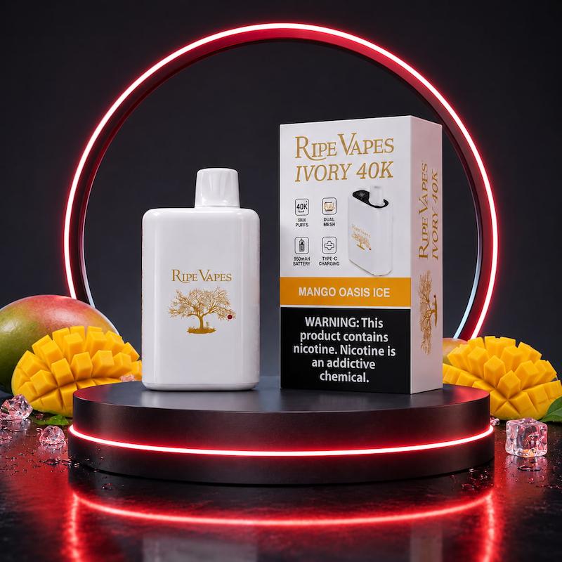 پاد یکبار مصرف 40000 پاف رایپ ویپ نیکوتین 20 | Ripe Vape 40000 Puffs Disposable 20mg انبه استوایی