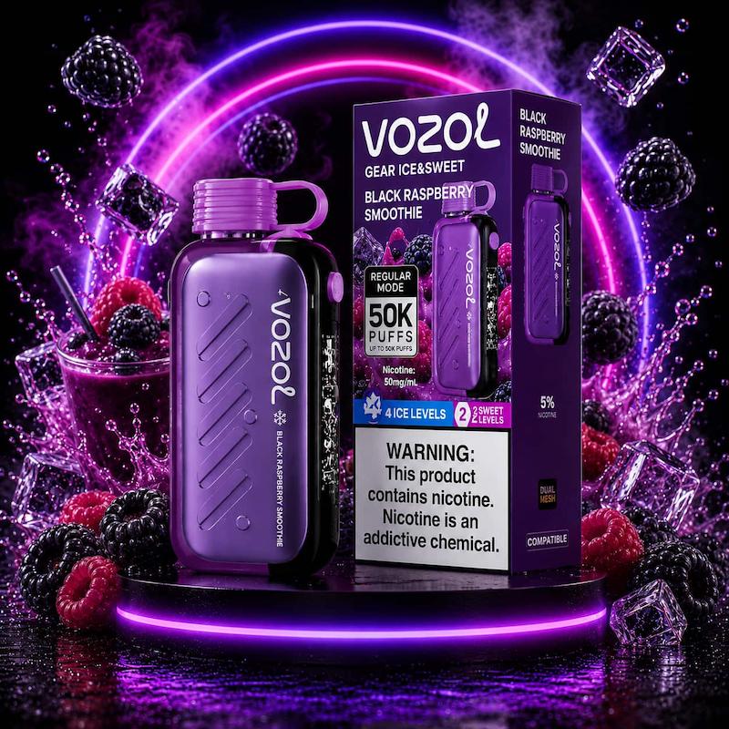 پاد یکبارمصرف 50000 پاف وزول | Vozol Gear Ice&Sweet 50000 Puffs تمشک بستنی