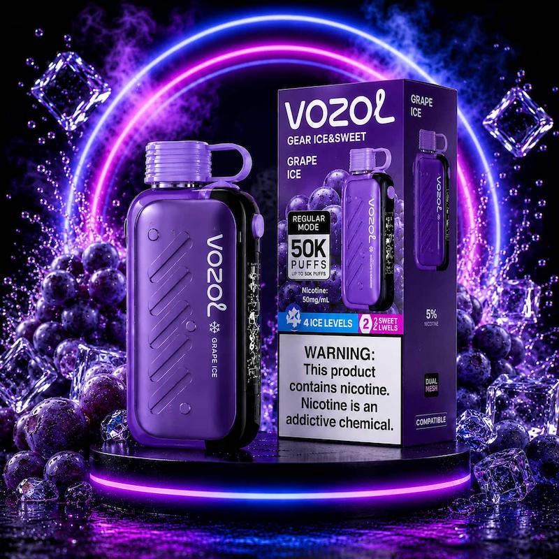 پاد یکبارمصرف 50000 پاف وزول | Vozol Gear Ice&Sweet 50000 Puffs انگور یخ