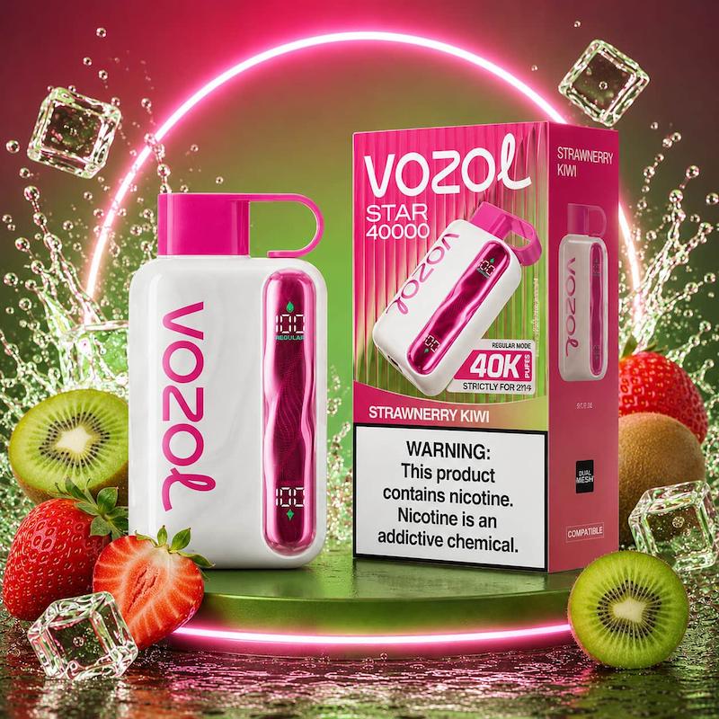 پاد یکبارمصرف 40000 پاف وزول استار | Vozol Star 40000 Puffs کیوی توتفرنگی