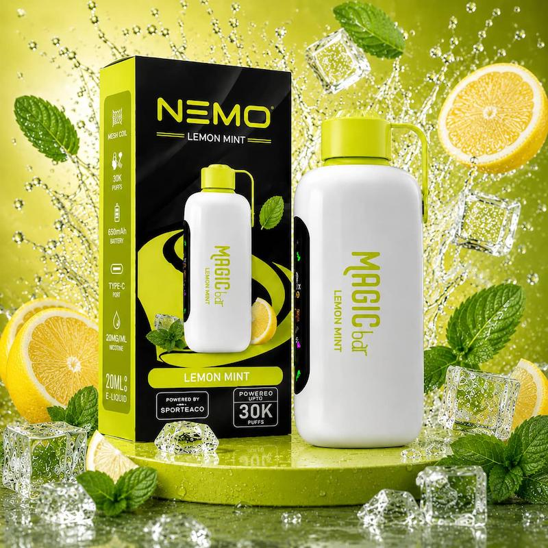 پاد یک بار مصرف نمو مجیک بار 30000 پاف نیکوتین 50 طعم لیمو نعنا | NEMO Magic Bar Cosmo