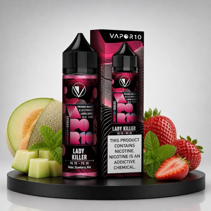 جویس 60 میل ویپرتن Vapor10 نیکوتین 3 انبه توتفرنگی ملون نعنا (لیدی کیلر)