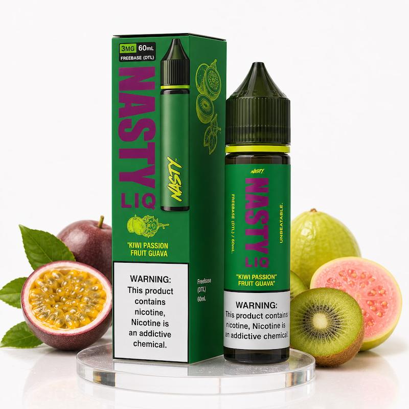 جویس نستی 60 میل نیکوتین 3 | Nasty Juice 60ml Nic 3 کیوی پشن فروت گوآوا