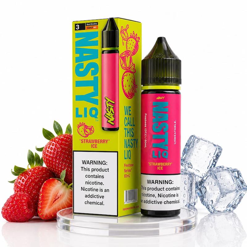 جویس نستی 60 میل نیکوتین 3 | Nasty Juice 60ml Nic 3 توتفرنگی یخ