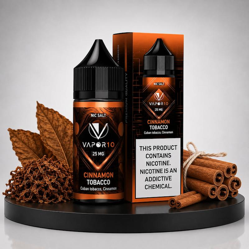 سالت 30 میل ویپرتن Vapor10 نیکوتین 25 تنباکو دارچین