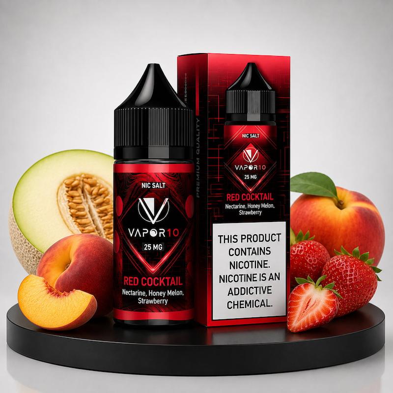 سالت 30 میل ویپرتن Vapor10 نیکوتین 25 طالبی توتفرنگی هلو