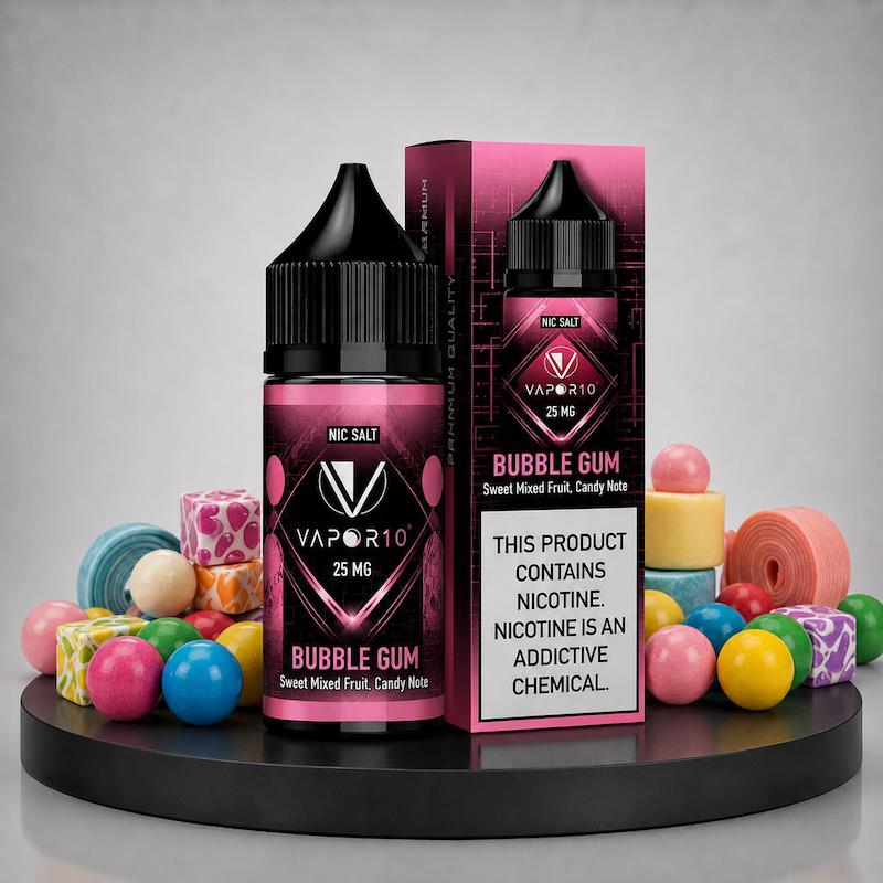 سالت 30 میل ویپرتن Vapor10 نیکوتین 25 آدامس بادکنکی