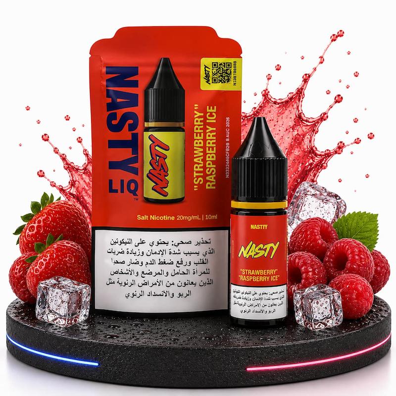 سالت 10 میل برند نستی نیکوتین 20 | Nasty Salt 10ml 20mg توتفرنگی تمشک یخ