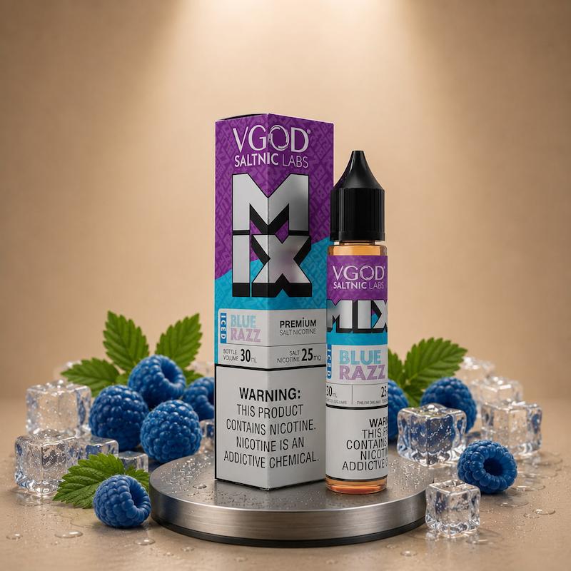 سالت نیکوتین ویگاد VGOD میکس تمشک آبی ، بلوبری پاستیل یخ