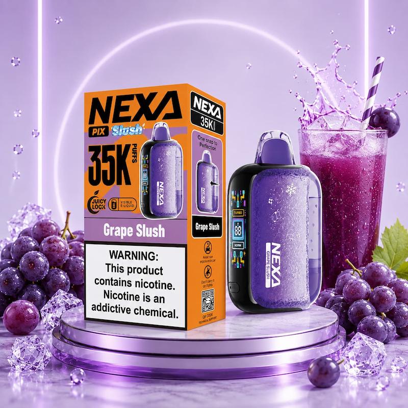 پاد یکبارمصرف 35000 پاف نکسا پیکس نیکوتین 50 اسموتی انگور | NEXA PIX 35K  