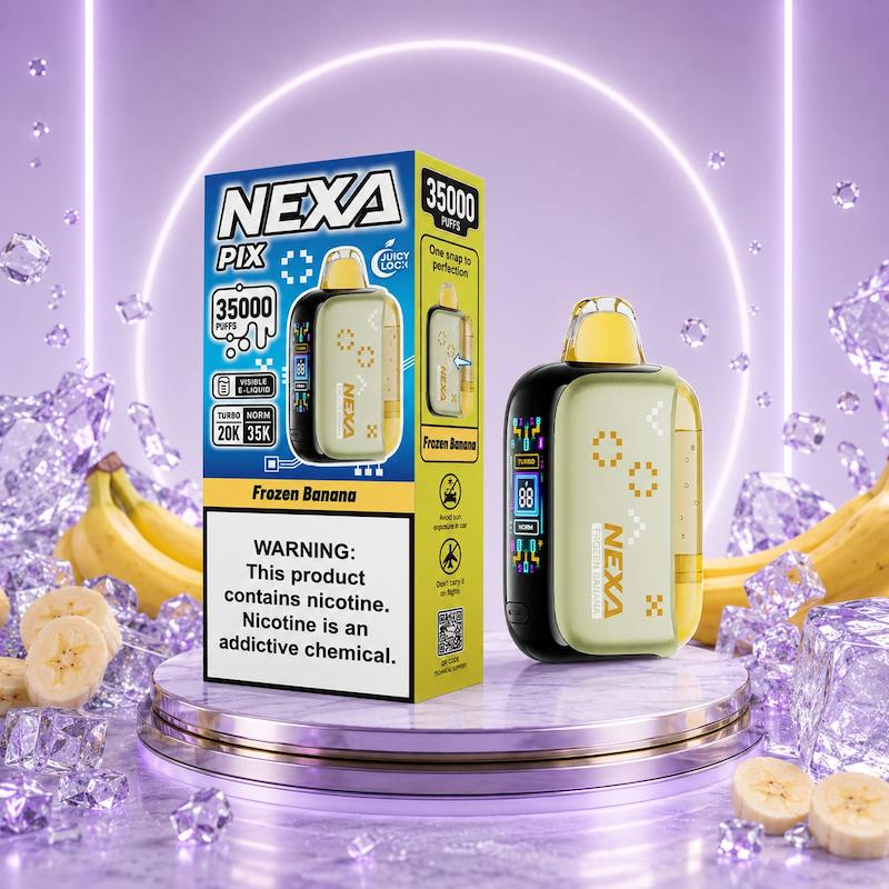 پاد یکبارمصرف 35000 پاف نکسا پیکس نیکوتین 50 موز یخ | NEXA PIX 35K  