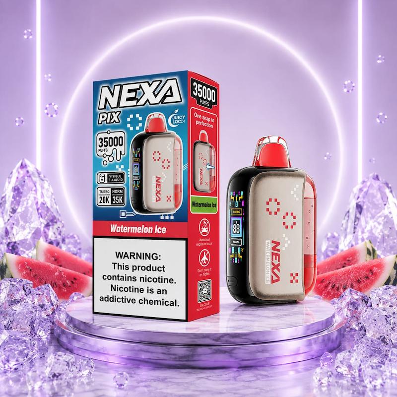 پاد یکبارمصرف 35000 پاف نکسا پیکس نیکوتین 50 هندونه یخ | NEXA PIX 35K  